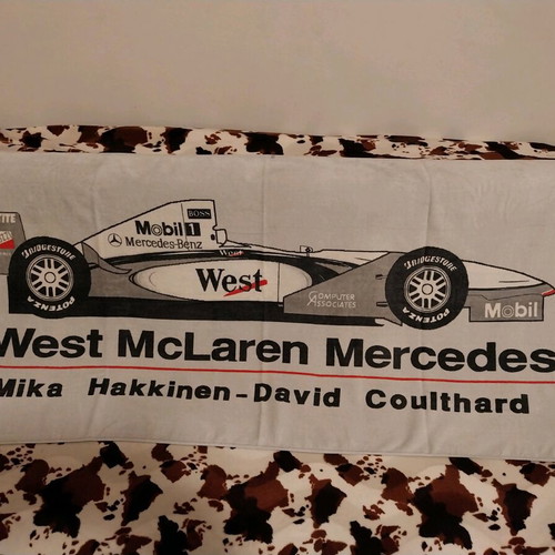 Rare collectible F1 West McLaren Mercedes towel 1998-2000 mint condition