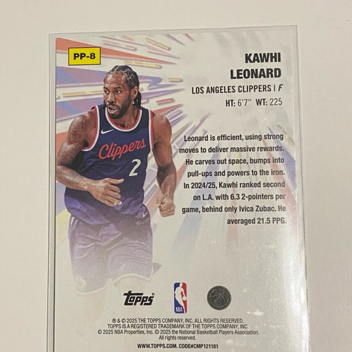 2025 Topps Flagship Kawhi Leonard Power Players card new