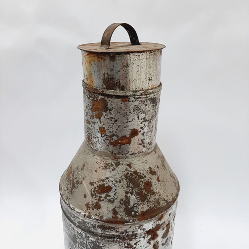 Vintage metal milk can 50s Bulgaria 36×16×9 cm