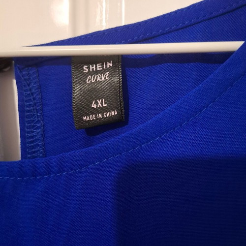 Shein Curve 4XL royal blue dress with ruffles new with tag