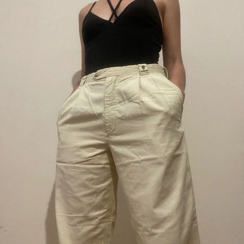 Cacharel summer pants used, size 40, beige-yellow
