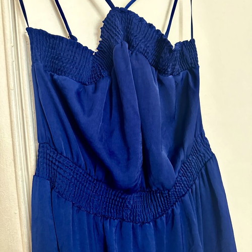 Attrattivo satin jumpsuit new, blue airy 3/4
