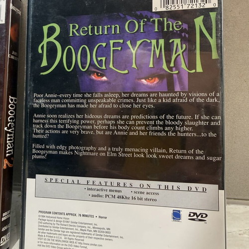 Boogeyman 2 and 3 DVD set like new, no subtitles