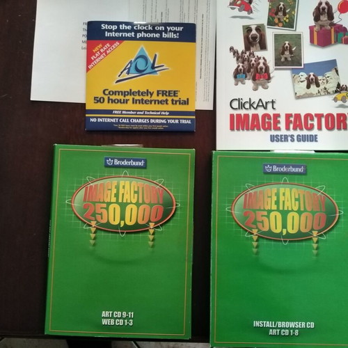Broderbund Image Factory 250000 graphics pack, 15 CDs