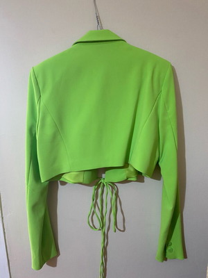 Zara cropped blazer used, green, size S
