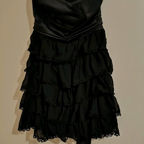 Black mini dress Zic Zac new strapless with lace and bow