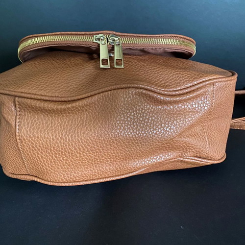 Avon shoulder bag light brown faux leather new