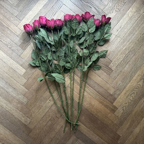 Decorative roses like new, pack of 10, 65 cm