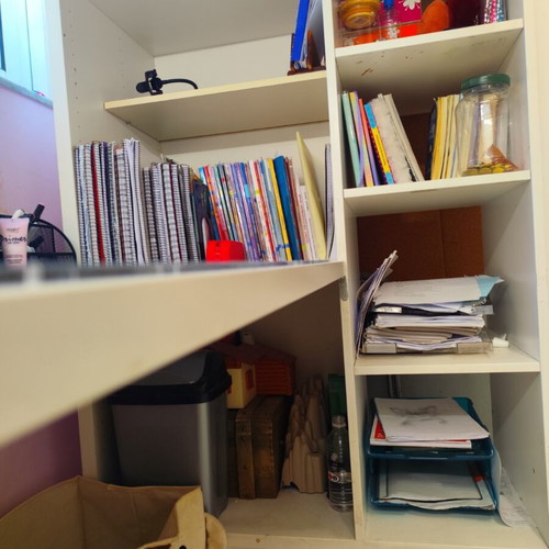 STUVA (SMÅSTAD) loft bed with desk, bookshelf, wardrobe & drawers 90x200 cm