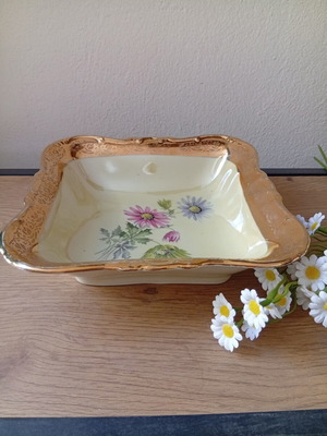 Hertel Jacob vintage τετράγωνο πορσελάνινο μπολ σερβιρίσματος, Βαυαρία 1930s