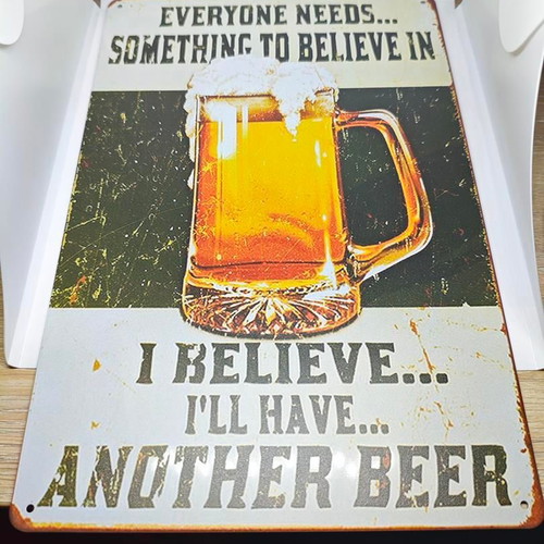 Metal decorative beer sign vintage retro 20x30 like new