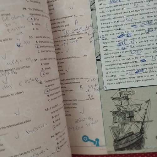 The Key to LRN C2 8+7 Tests book used with notes