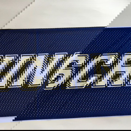 Шал H&M by Moschino Disney Mickey Minnie Jeremy Scott лого мрежа син като ново