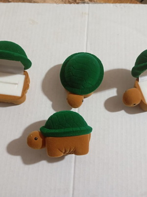 Turtle Ring Boxes set of 4, new, beige and green