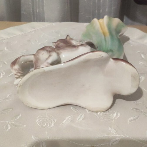 Vintage iridescent decorative horse vase like new
