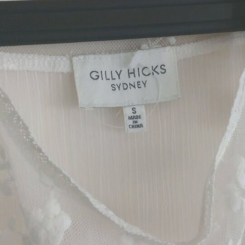 Gilly Hicks blouse with lace, like new, white, size S