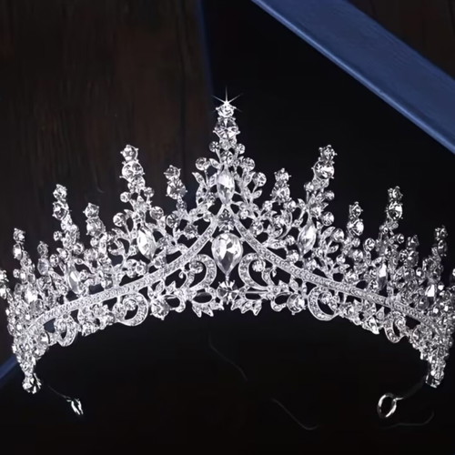 Bridal Tiara with Crystal Rhinestones, New