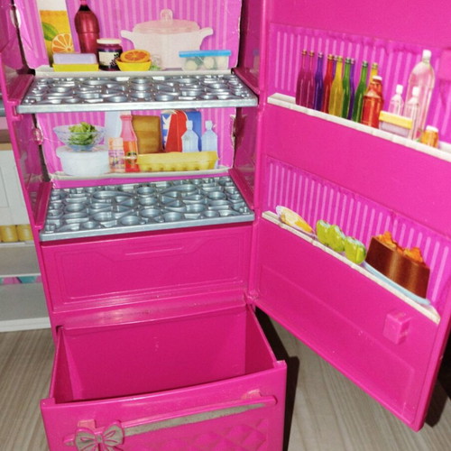 Barbie kitchen used, set of three furniture pieces