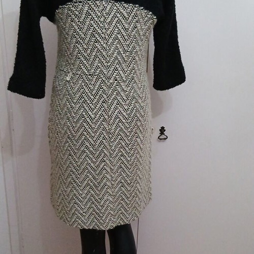 Wool winter dress Matis Fashion used, black and white, size M