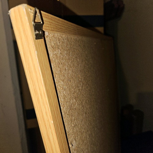 Notice board used 90 x 60 cm with wooden frame and cork