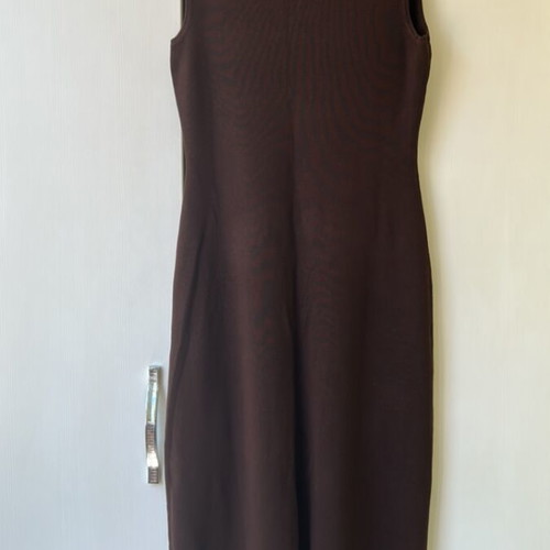 Mango long dress new, size L, dark brown, viscose