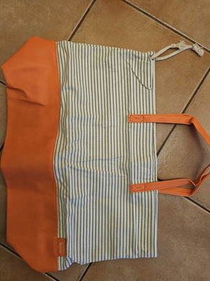 Avene Beach Bag shoulder type, new, white and orange
