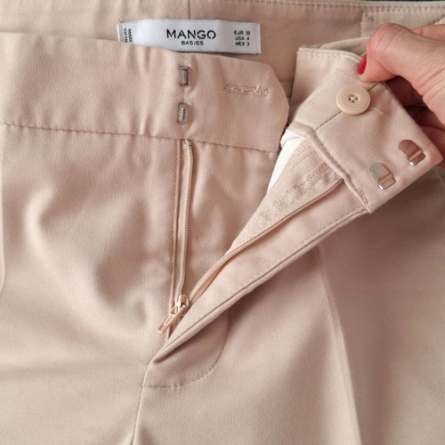 Mango fabric pants like new, beige, size S