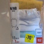 Orchestra baby bodysuits pack of 5, newborn 50 cm, assorted colors