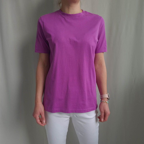 Acne Studios women's designer T-shirt size M, 100% cotton, like new, purple