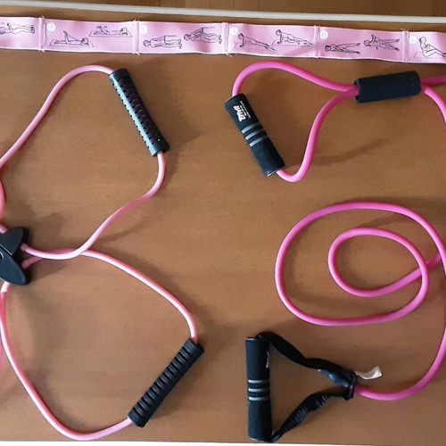Fitness bands used, set