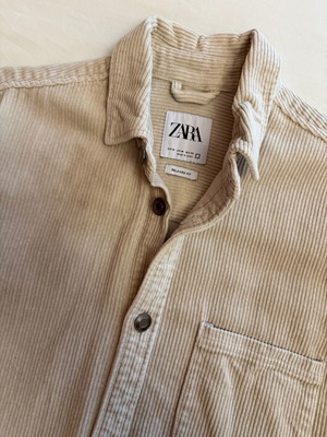 Overshirt corduroy shirt Zara beige size M like new