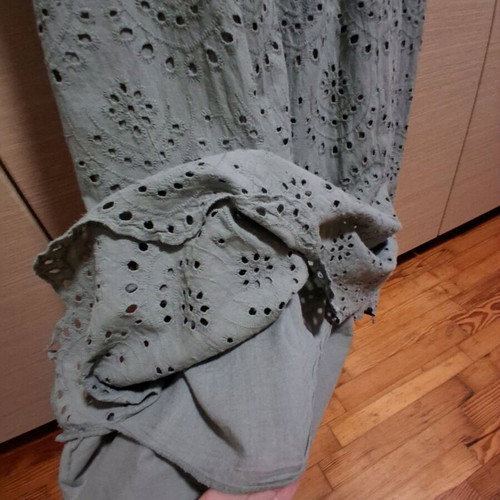 Cotton dress like new, one size, green