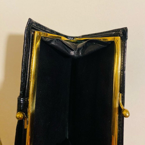 Set of 2 new black leather wallets