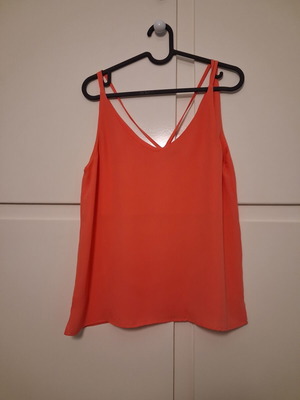 Women's top with thin straps coral like new