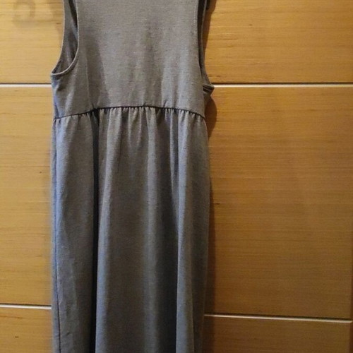 Lussile gray midi dress like new, comfortable with straps