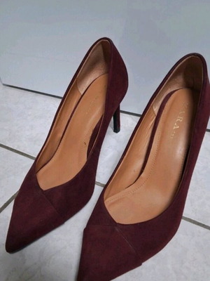 Zara suede pumps purple like new, size 38