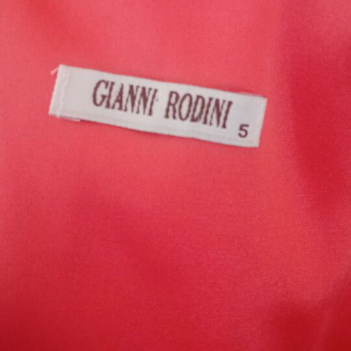 Coral satin dress like new, knee-length, Gianni Rodini, size L