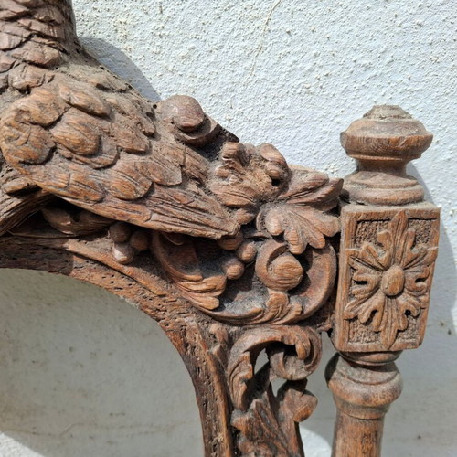 Handmade wood carving used 19th century for mirror