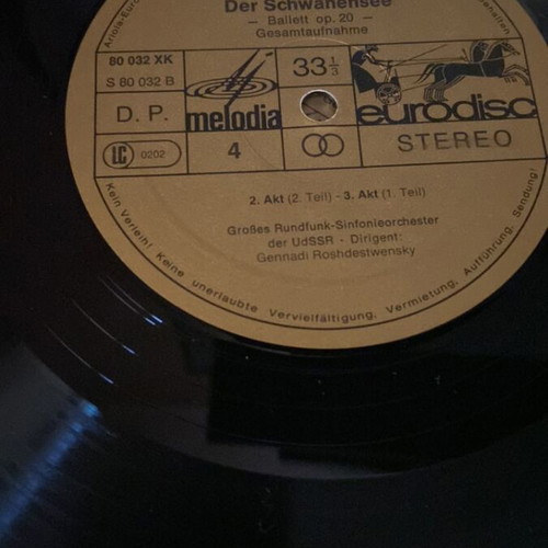 Tschaikovsky Der Schwanensee Ballett op. 20 3LP vinyl