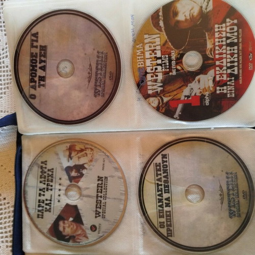 Collection of 72 DVD Western and action movies like new with case