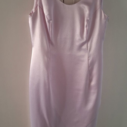 Satin dress pink lilac like new, size L