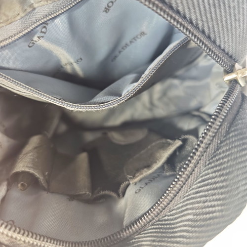 Gladiator shoulder crossbody bag used, black fabric