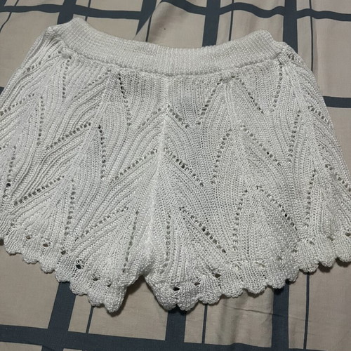 Knitted white shorts Unique, new, sizes S/M