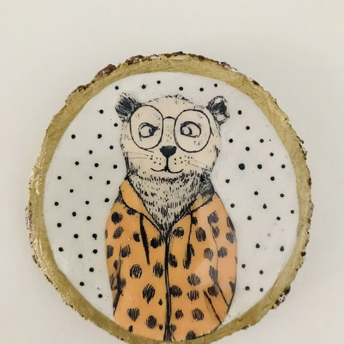 Handmade magnets with mixed technique