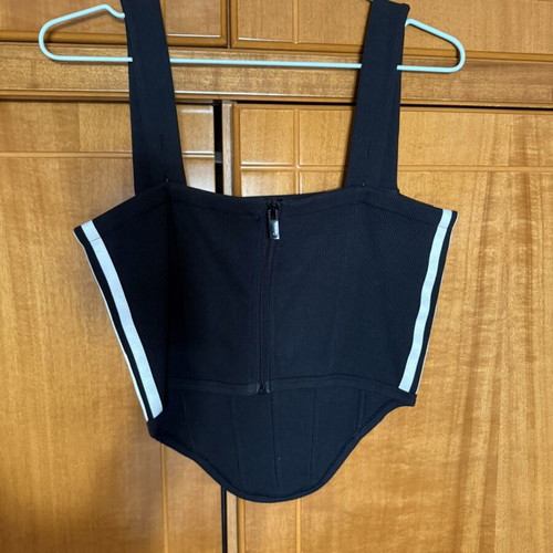 Adidas Corset crop top new with tags, black and white