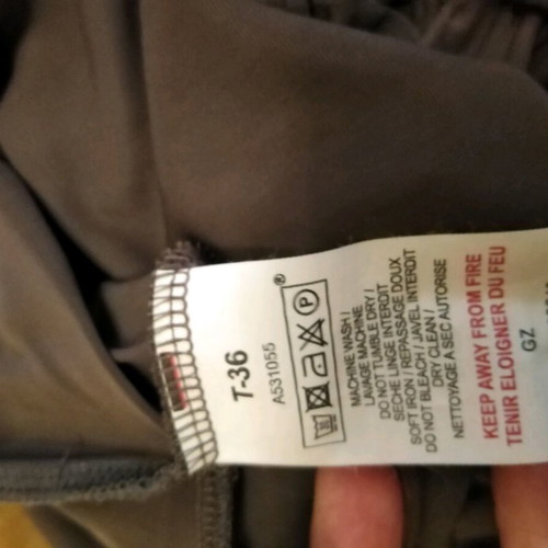Ikks dress like new, grey-green, v neckline, flared cut
