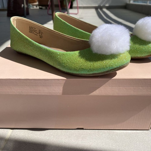 Tinker Bell ballerinas new, size 37, green and white