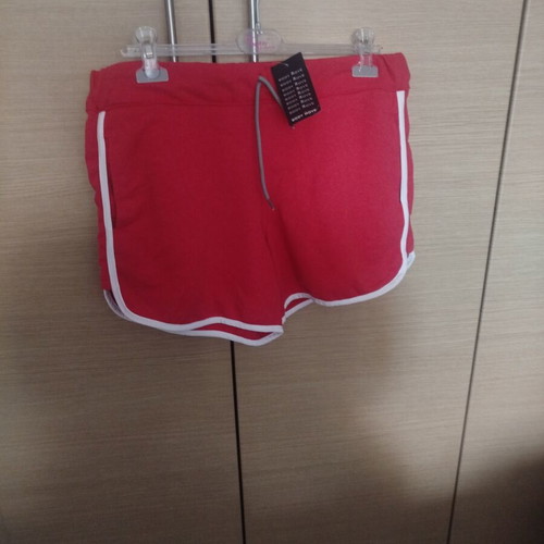 Bodymove women's athletic cotton shorts new, red, size XL