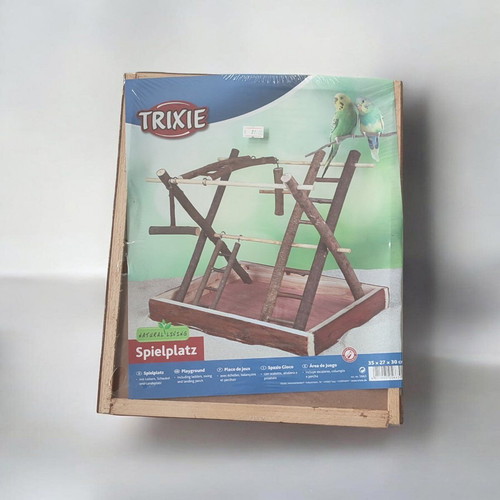 Wooden bird cage play park new