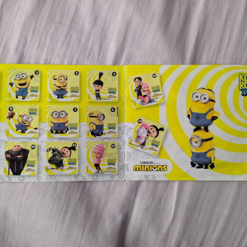 Koukou Roukou Minions album used, completed with 54 stickers
